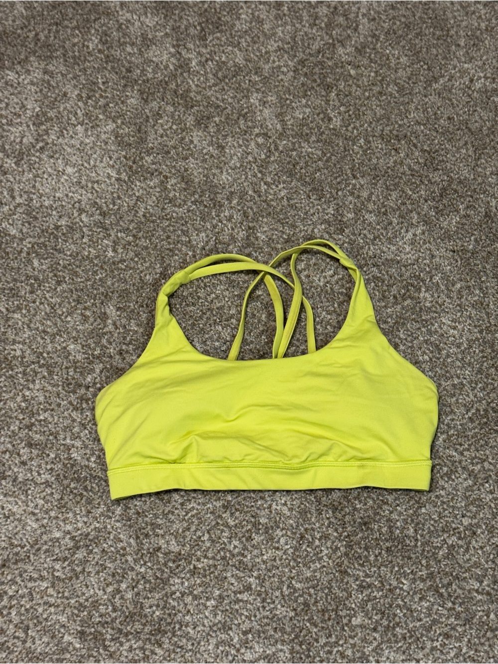 lululemon athletica Neon Yellow Double-Strap Sports Bra